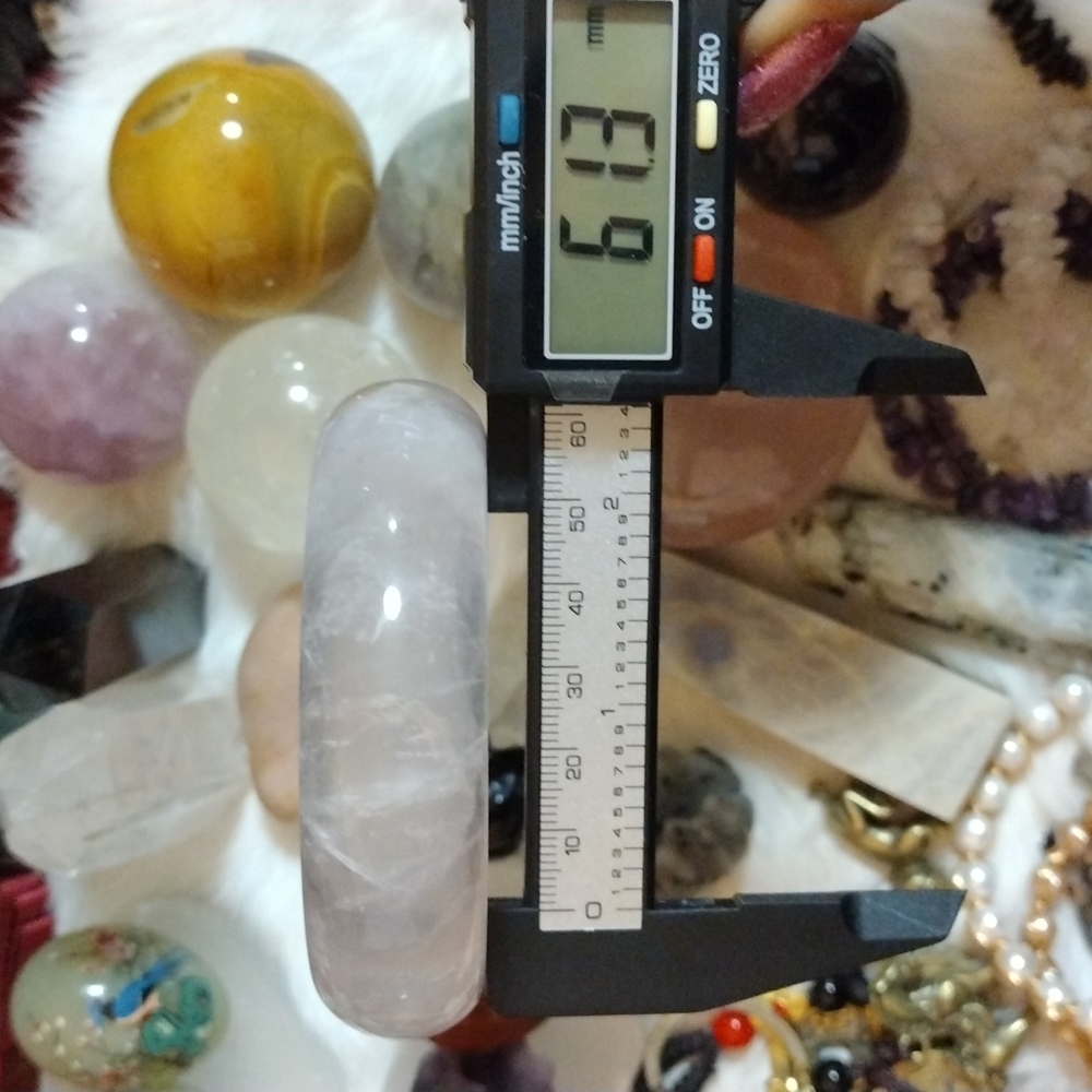 Rose Quartz bangle - Picture 5 of 6